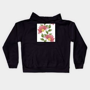 Spring Pattern with Floral Motifs Kids Hoodie